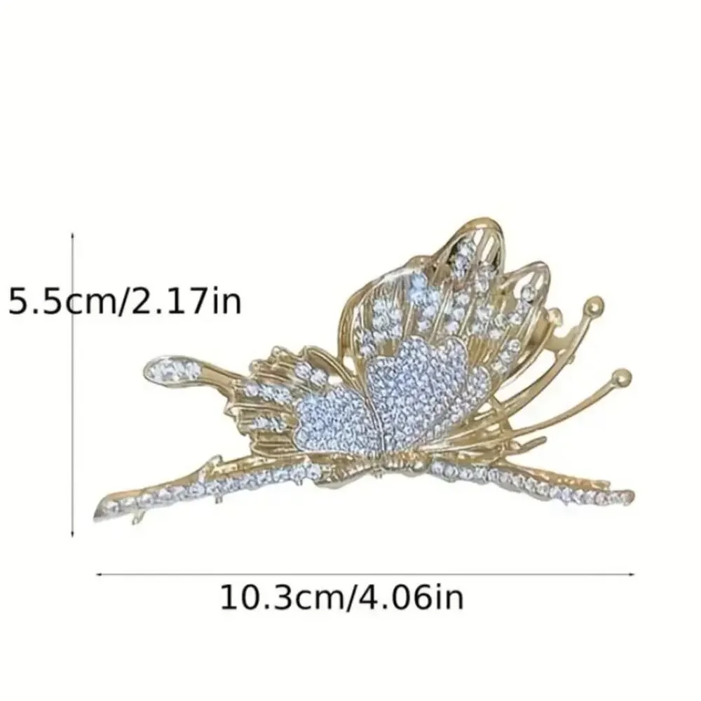 Rhinestone Black Butterfly Hair Claw Hair Accessory